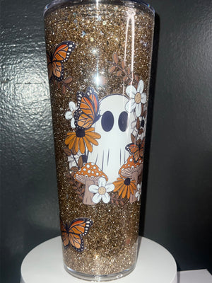 Boho Ghost & Butterfly Glitter Tumbler Boho Ghost & Butterfly Glitter Tumbler