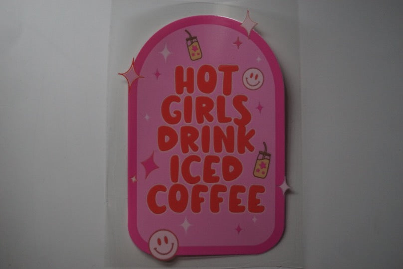 Hot Girls Drink Iced Coffee