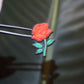 Rose croc charm